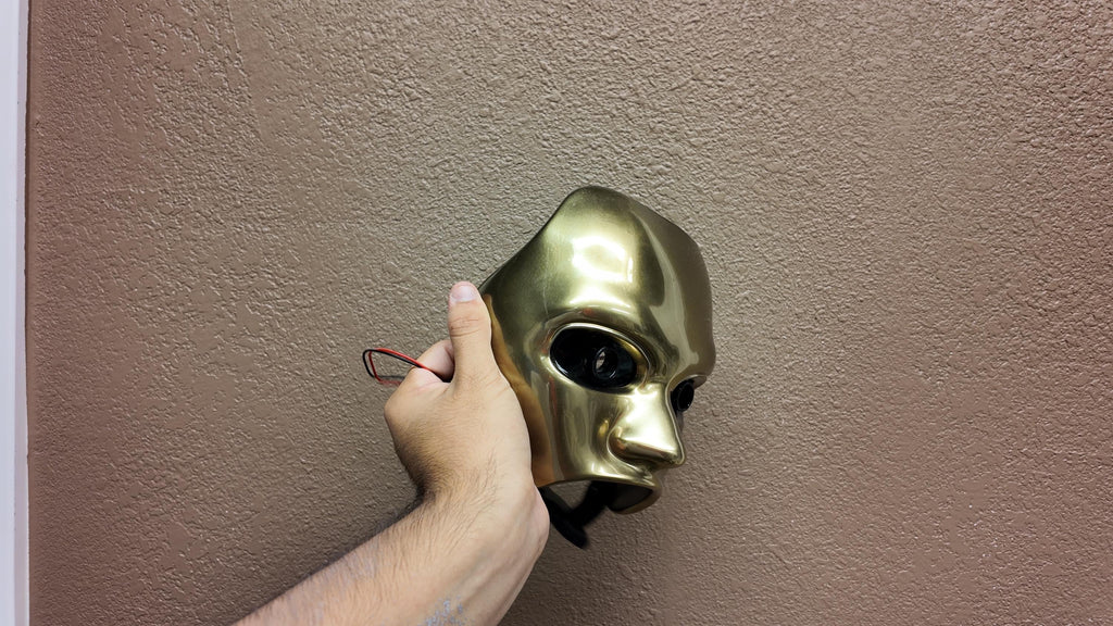 The Weeknd AHTD Tour gold Mask