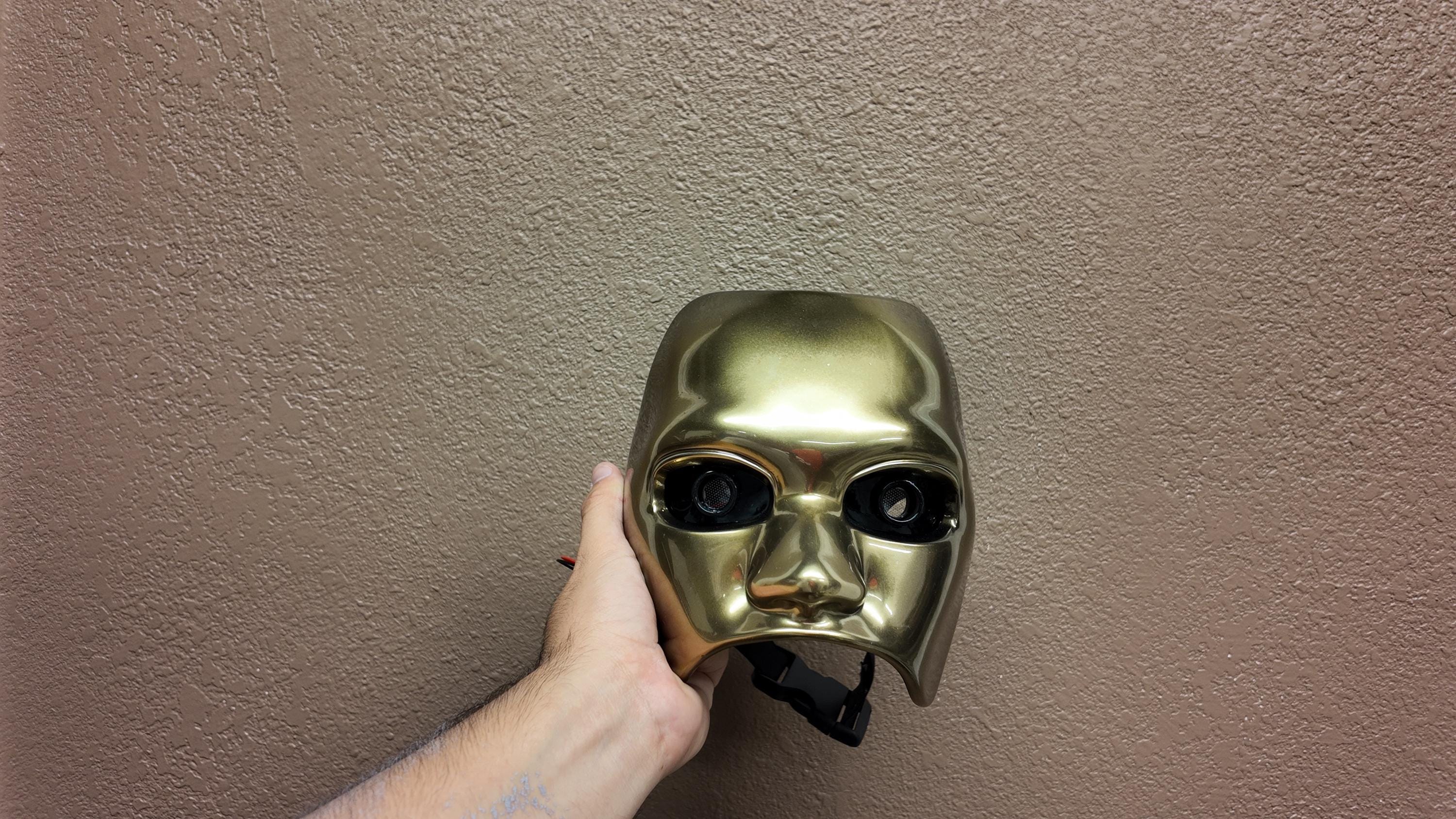 The Weeknd AHTD Tour gold Mask