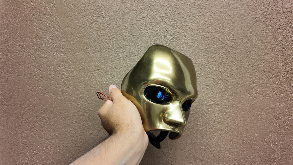 The Weeknd AHTD Tour gold Mask