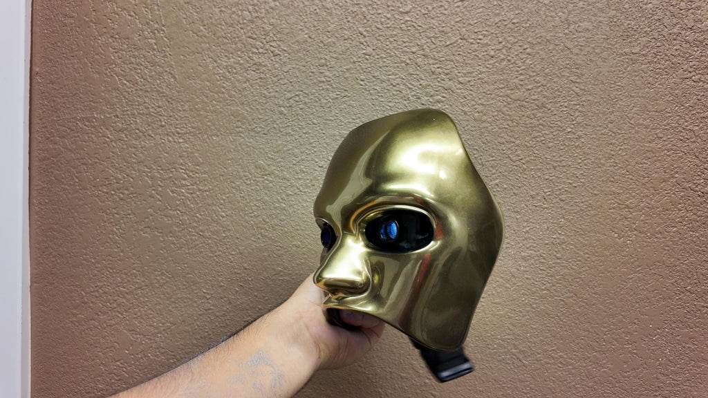 The Weeknd AHTD Tour gold Mask