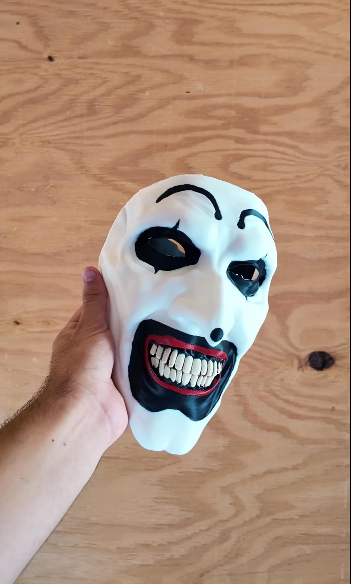 Terrifier Mask – Art the Clown 3D Printed Horror Prop for Halloween