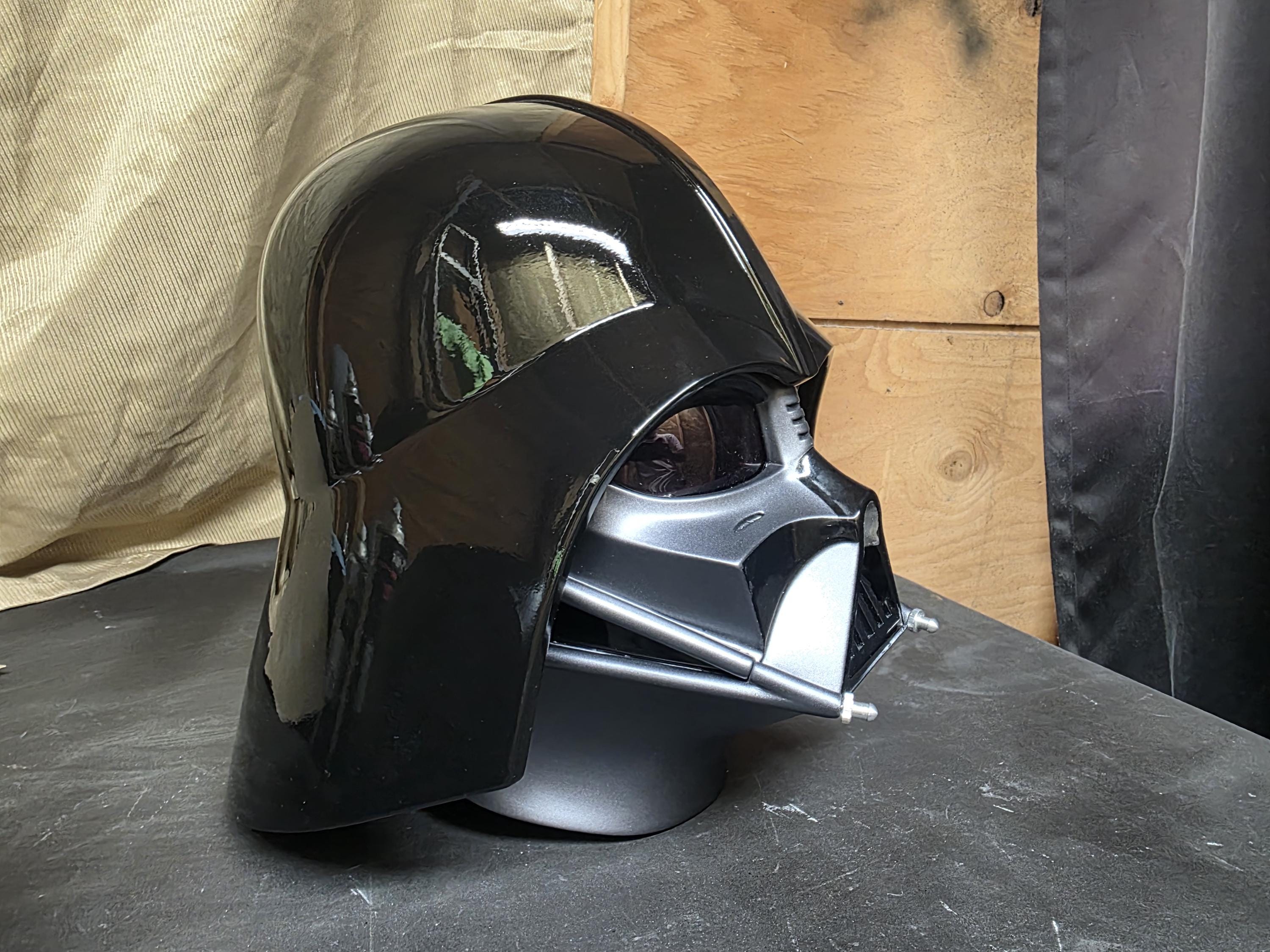 Handmade Darth Vader Helmet – 3D Printed, Gunmetal Finish, Real Metal – Izacprints
