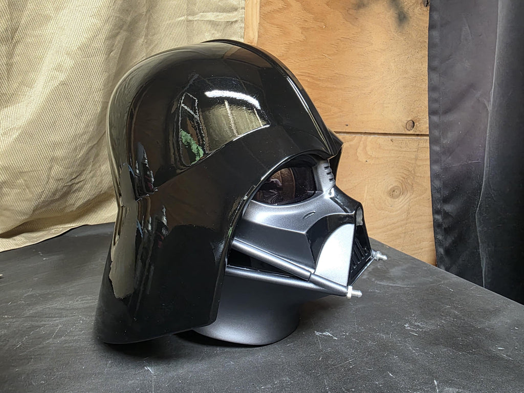 Handmade Darth Vader Helmet – 3D Printed, Gunmetal Finish, Real Metal Mesh – Obi-Wan Kenobi Series – Custom Cosplay Prop