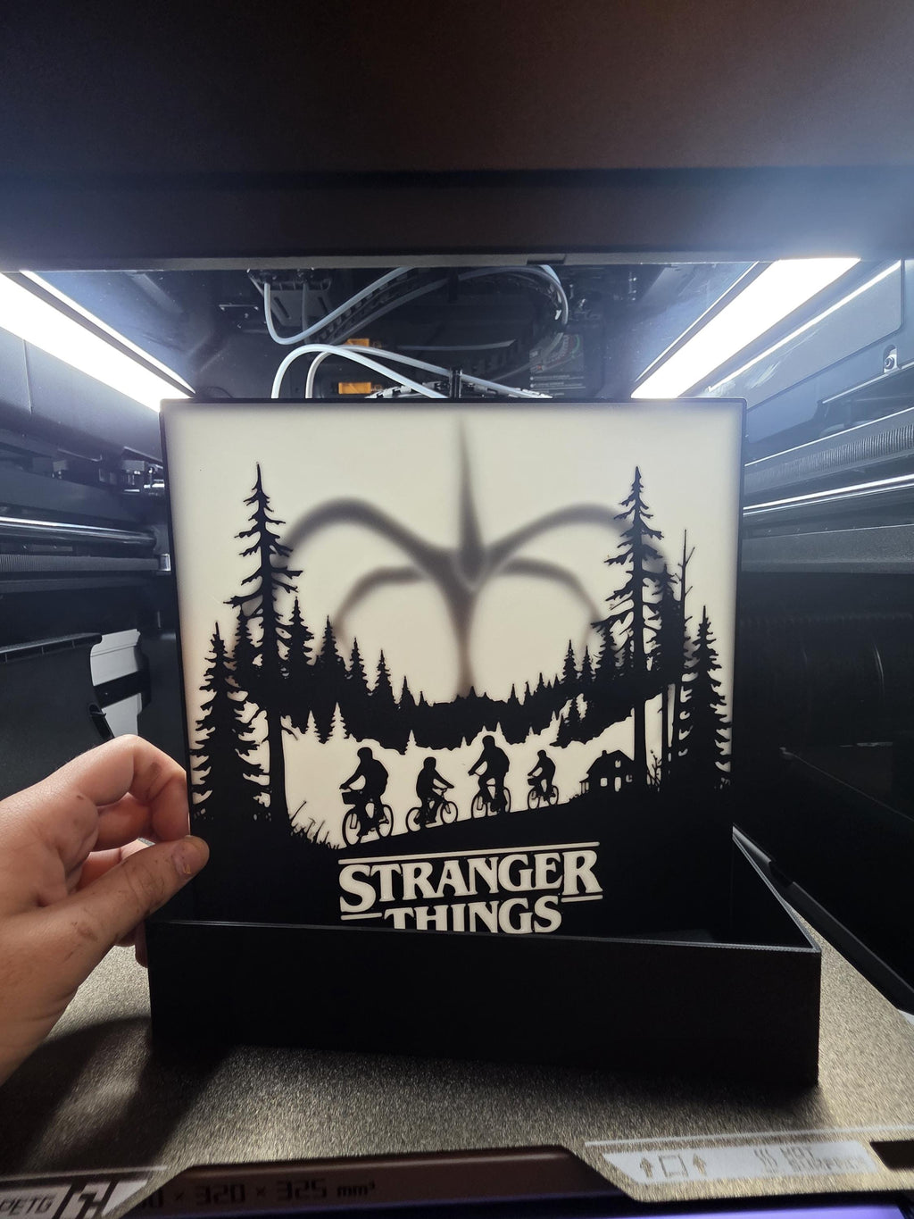 Stranger Things Light Box with Mind Flayer Shadow