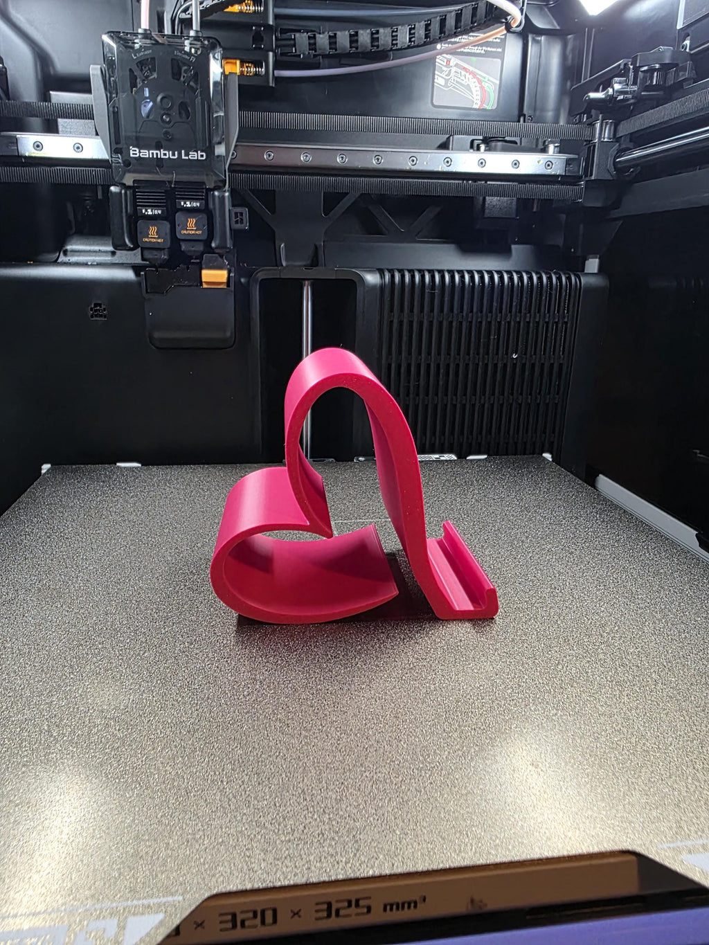 Heart-Shaped Phone Holder | Pink 3D Printed Phone Stand | Cute Desk & Bedside Accessory