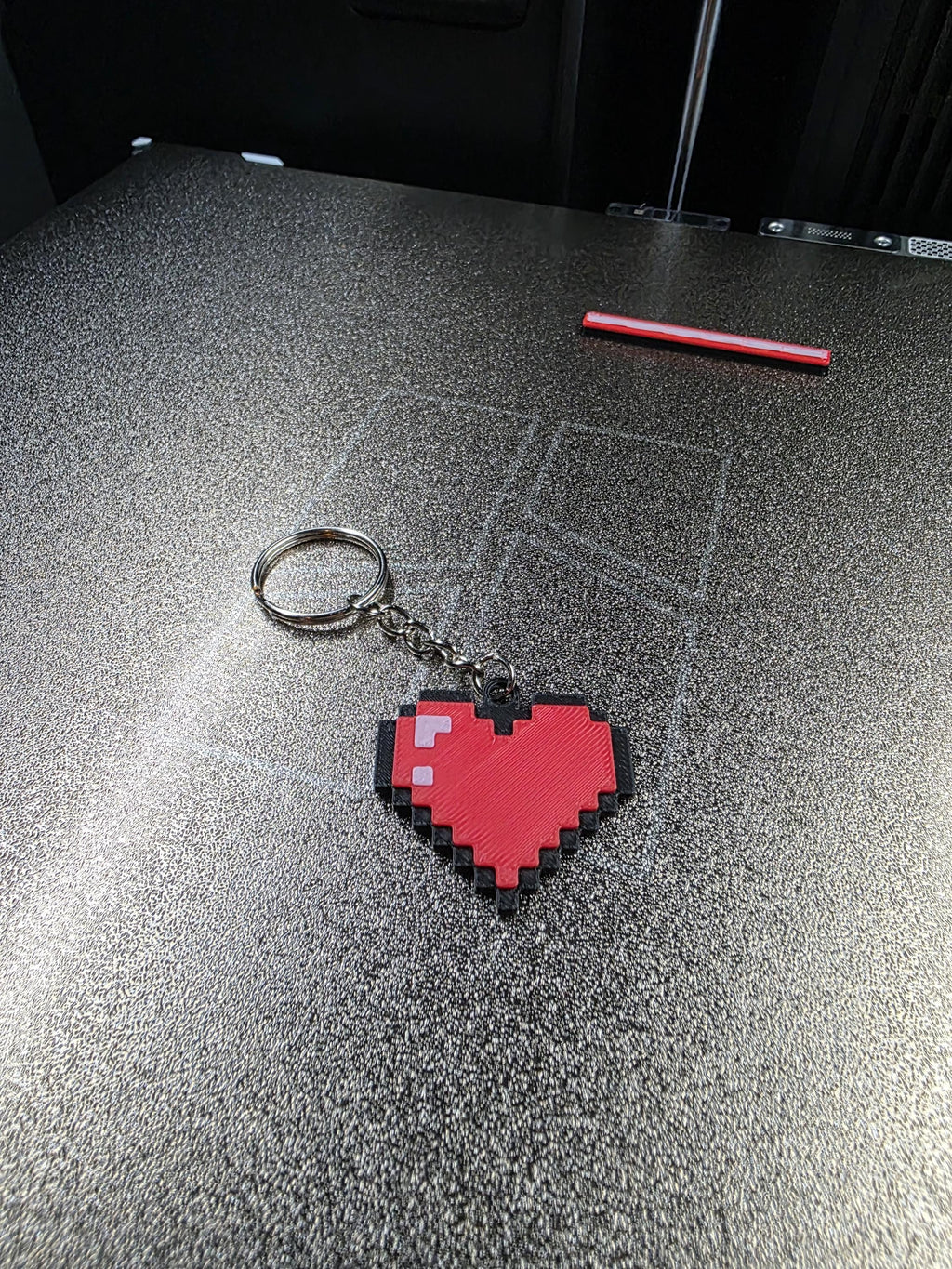 Minecraft Heart Keychain