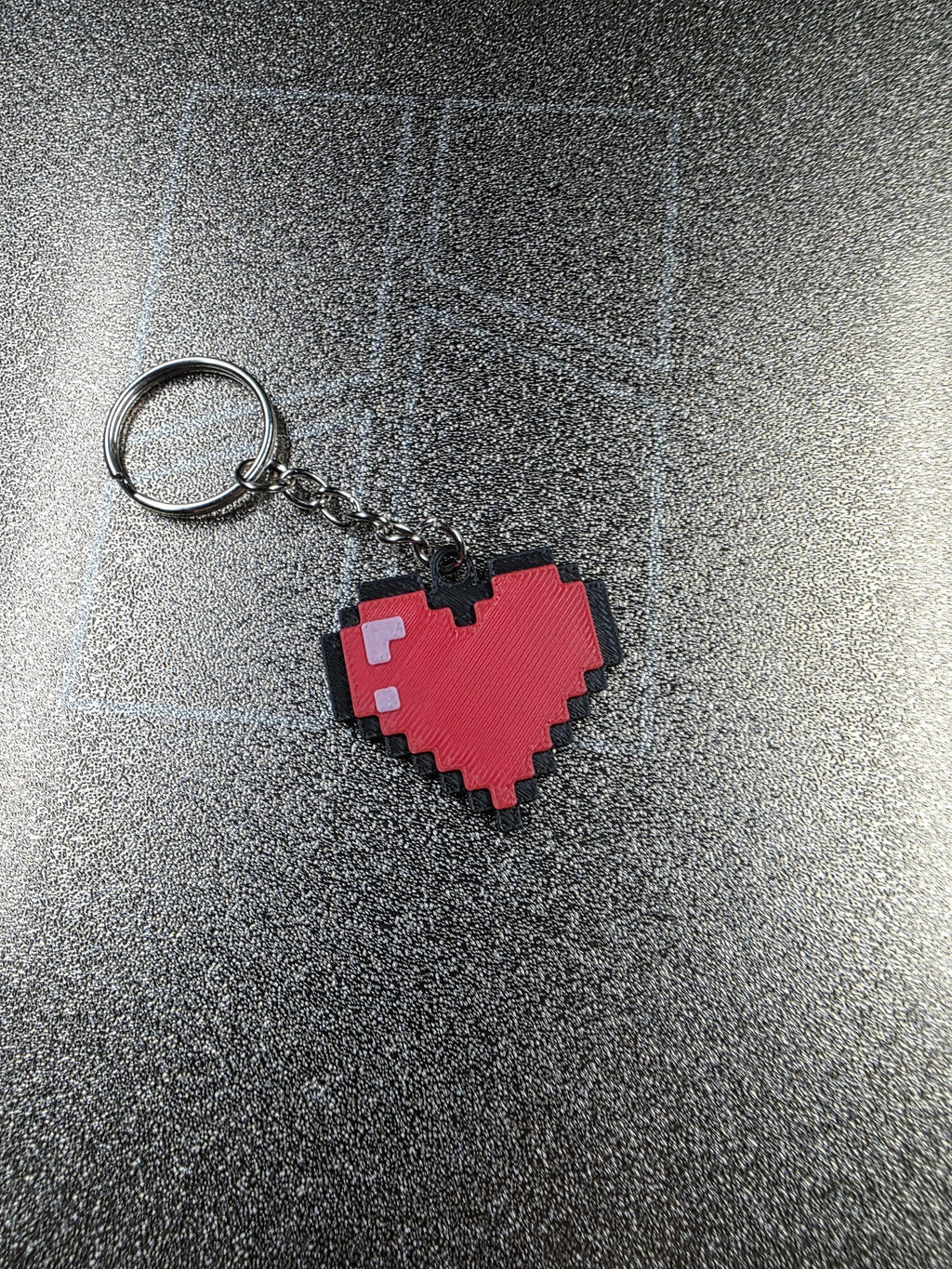 Minecraft Heart Keychain