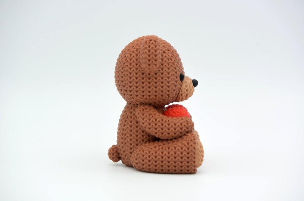 3D Printed Knitted Valentines Day Teddy Bear