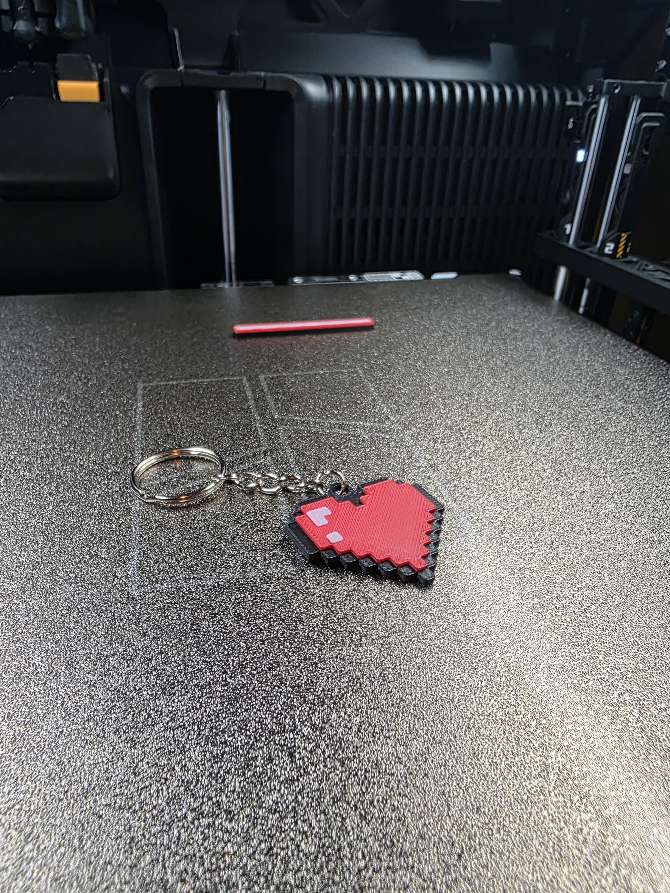 Minecraft Heart Keychain