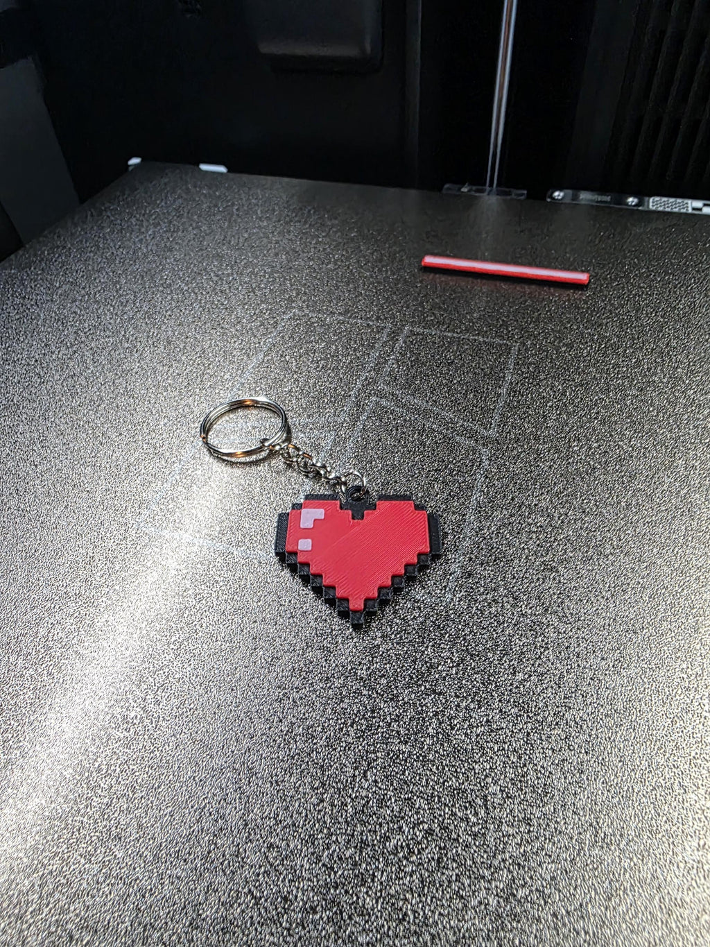 Minecraft Heart Keychain