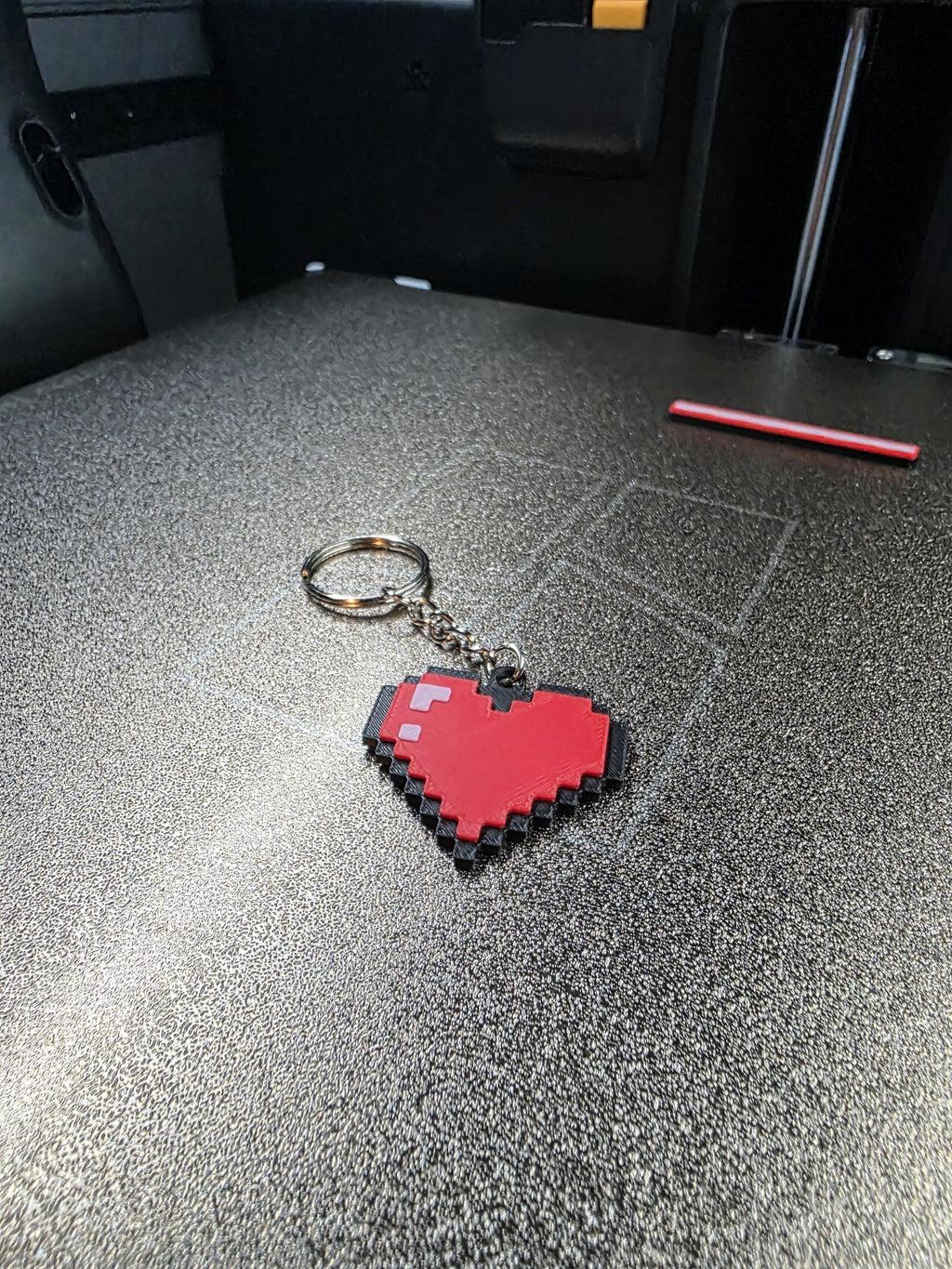 Minecraft Heart Keychain