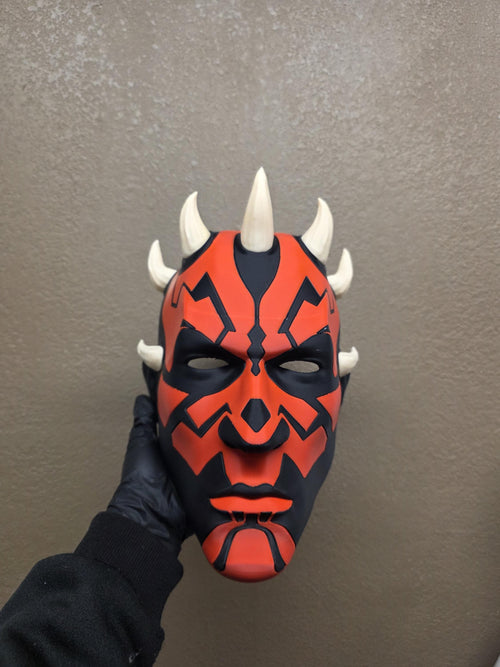 3D Printed Darth Maul Helmet – Ready to Wear – Magnetic Back Panel – Custom Size Available – Star Wars Cosplay Mask
