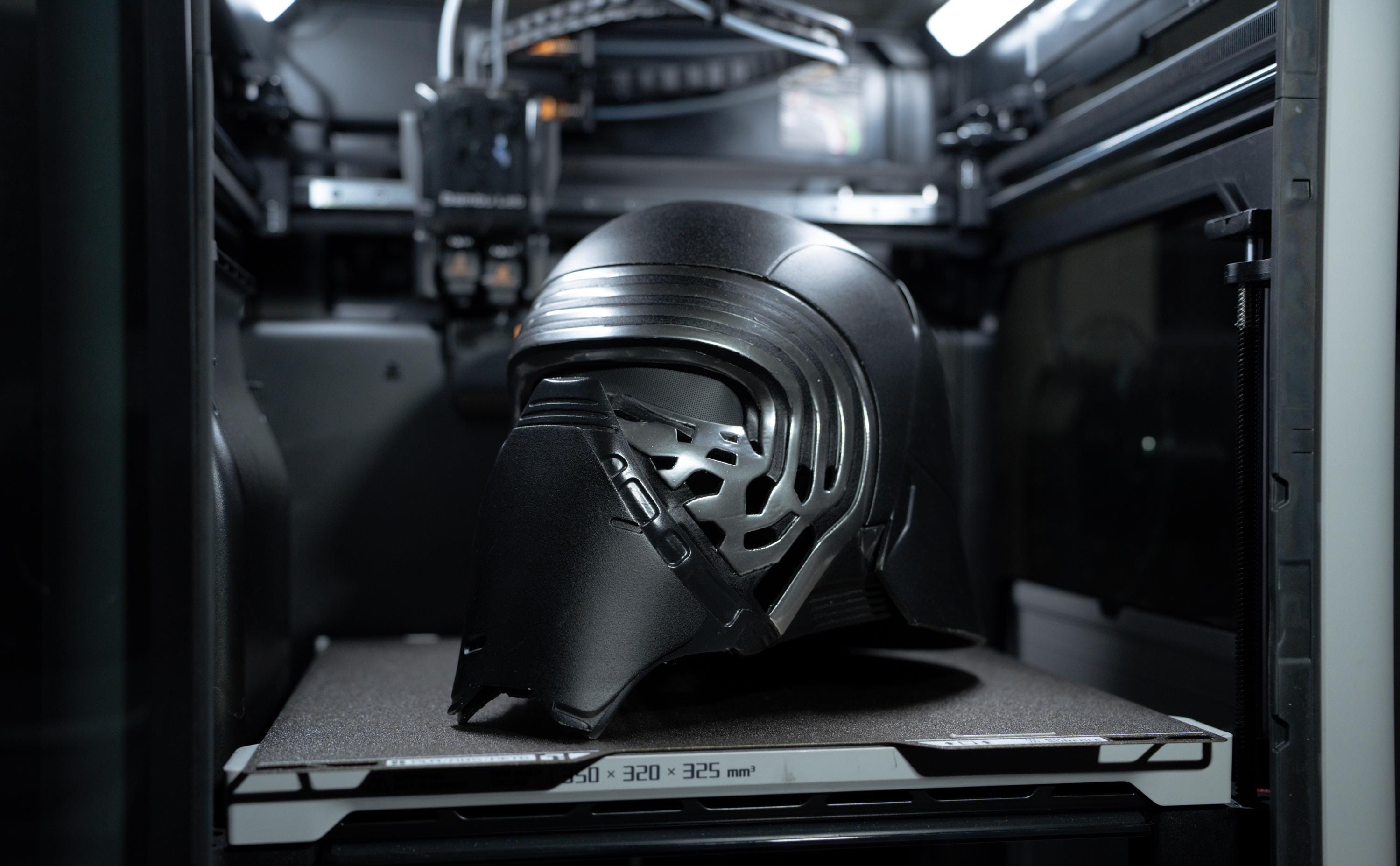 Life-Size Kylo Ren Helmet – Battle-Damaged or Clean Finish – Fully Assembled or DIY Kit